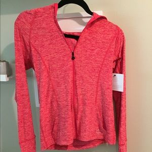 Beyond Yoga red heathered zip up jacket